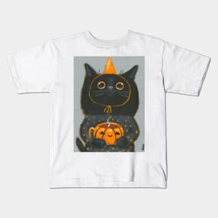 Pumpkin Coffee Cup Kids T-Shirt